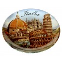 Piatto da souvenir con i monumenti d'Italia 