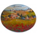 Piatto di ceramica Toscana Papaveri TS2