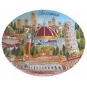  Piatto in ceramica multiveduta Toscana TS3