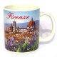 Tazza in ceramica panorama di Firenze