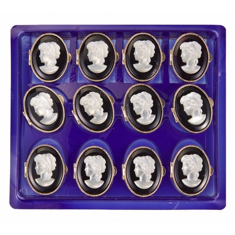 115-07  CAMEO TESTA NERA