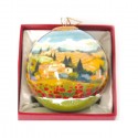 Pallina di natale da souvenir Toscana papaveri TS2