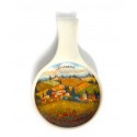Posamestolo in ceramica toscana papaveri