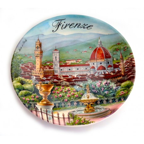 Piatto ø20 cm FI27 Panorama di Firenze