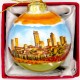Pallina di natale con san gimignano con girasoli
