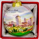 Pallina di natale con san gimignano al tramonto