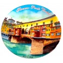 Piatto da souvenir con il Ponte vecchio di Firenze FI33