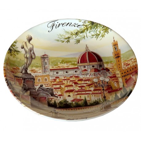 Piatto da souvenir con il panorama di Firenze FI17