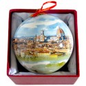 Pallina di natale da souvenir con il panorama di Firenze FI20