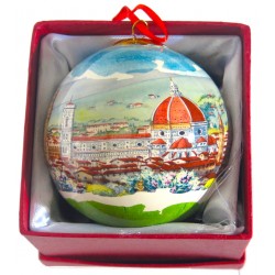 Pallina di natale da souvenir con il panorama di Firenze FI27