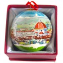 Pallina di natale da souvenir con il panorama di Firenze FI27