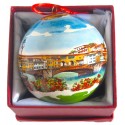 Pallina di natale da souvenir con il ponte vecchio di Firenze FI28