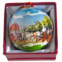 Pallina di natale da souvenir con il panorama di Firenze FI29