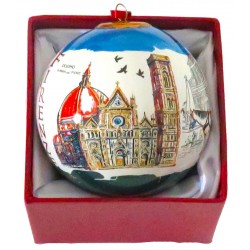 Pallina di natale da souvenir con il Duomo di Firenze