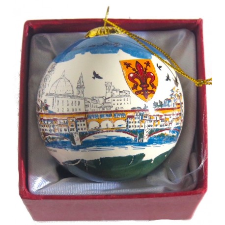 Pallina di natale da souvenir con il Ponte vecchio
