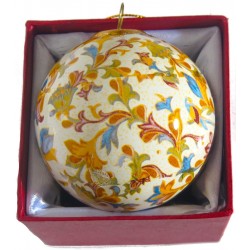 Pallina di natale da souvenir stile carta fiorentina
