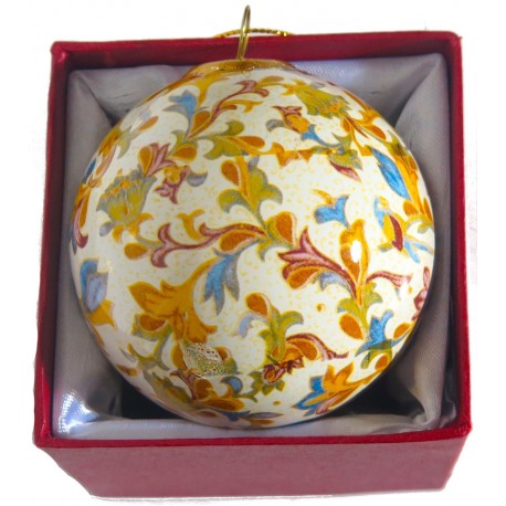 Pallina di natale da souvenir stile carta fiorentina