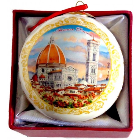 Pallina di natale da souvenir con il Duomo al tramonto
