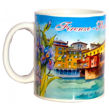 Tazza da souvenir con il Ponte vecchio di Firenze FI33