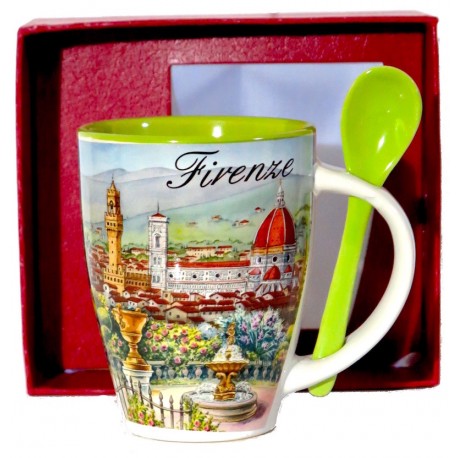 Tazza da souvenir con il panorama di Firenze FI27