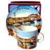 Set da caffé da souvenir con il Ponte vecchio FI28