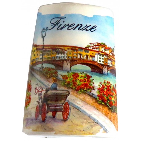 Souvenir magnetico tegolina con il Ponte vecchio FI28