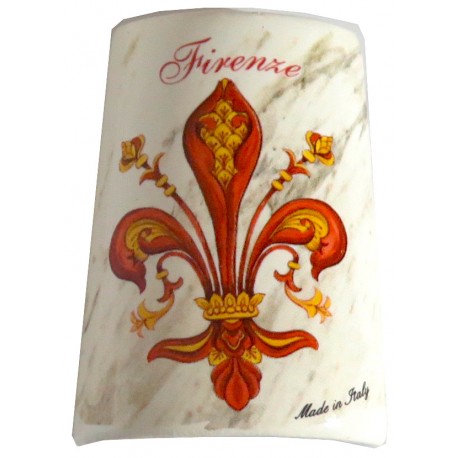 Souvenir magnetico tegolina con il giglio 
