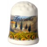 Ditale in ceramica con la campagna toscana TS1