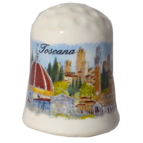 Ditale in ceramica con i monumenti della Toscana TS3