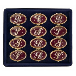 65-R  LETTERE CON STRASS ROSSE