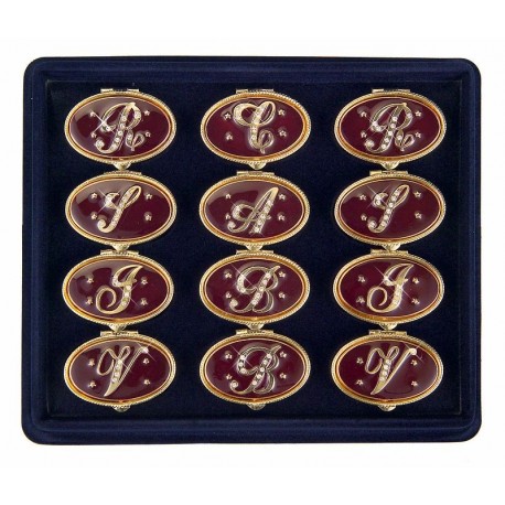 65-R  LETTERE CON STRASS ROSSE