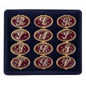 65-R  LETTERE CON STRASS ROSSE