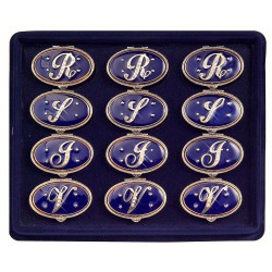 65-B LETTERE SMALTO BLU CON STRASS