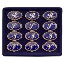 65-B LETTERE SMALTO BLU CON STRASS